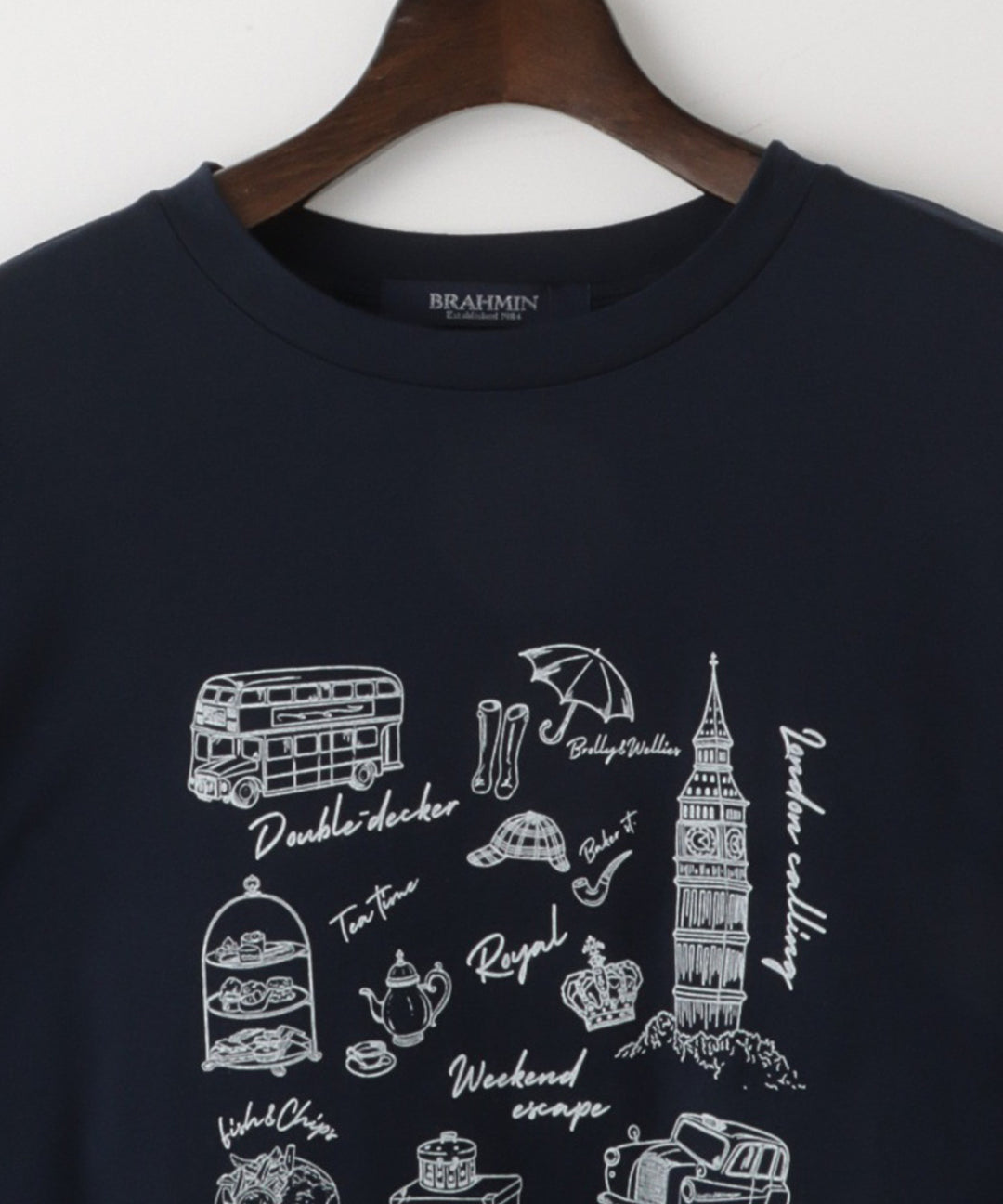 ロンドンモチーフコットンTシャツ