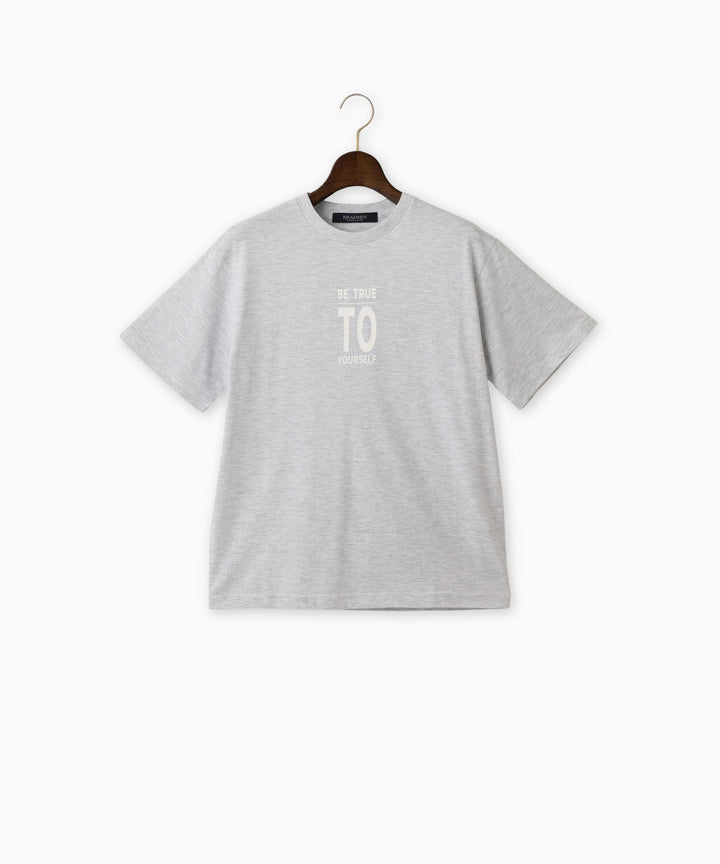 メッセージプリントコットンTシャツ
