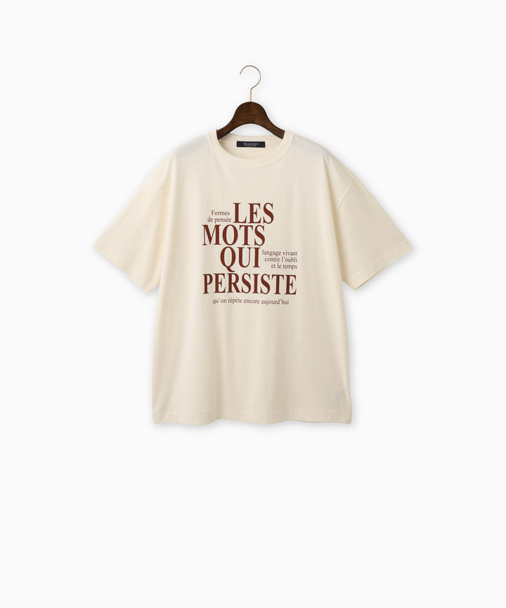 メッセージロゴプリントTシャツ