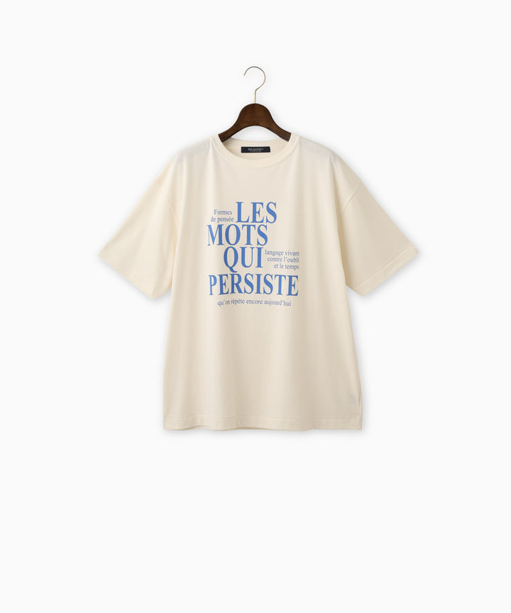 メッセージロゴプリントTシャツ
