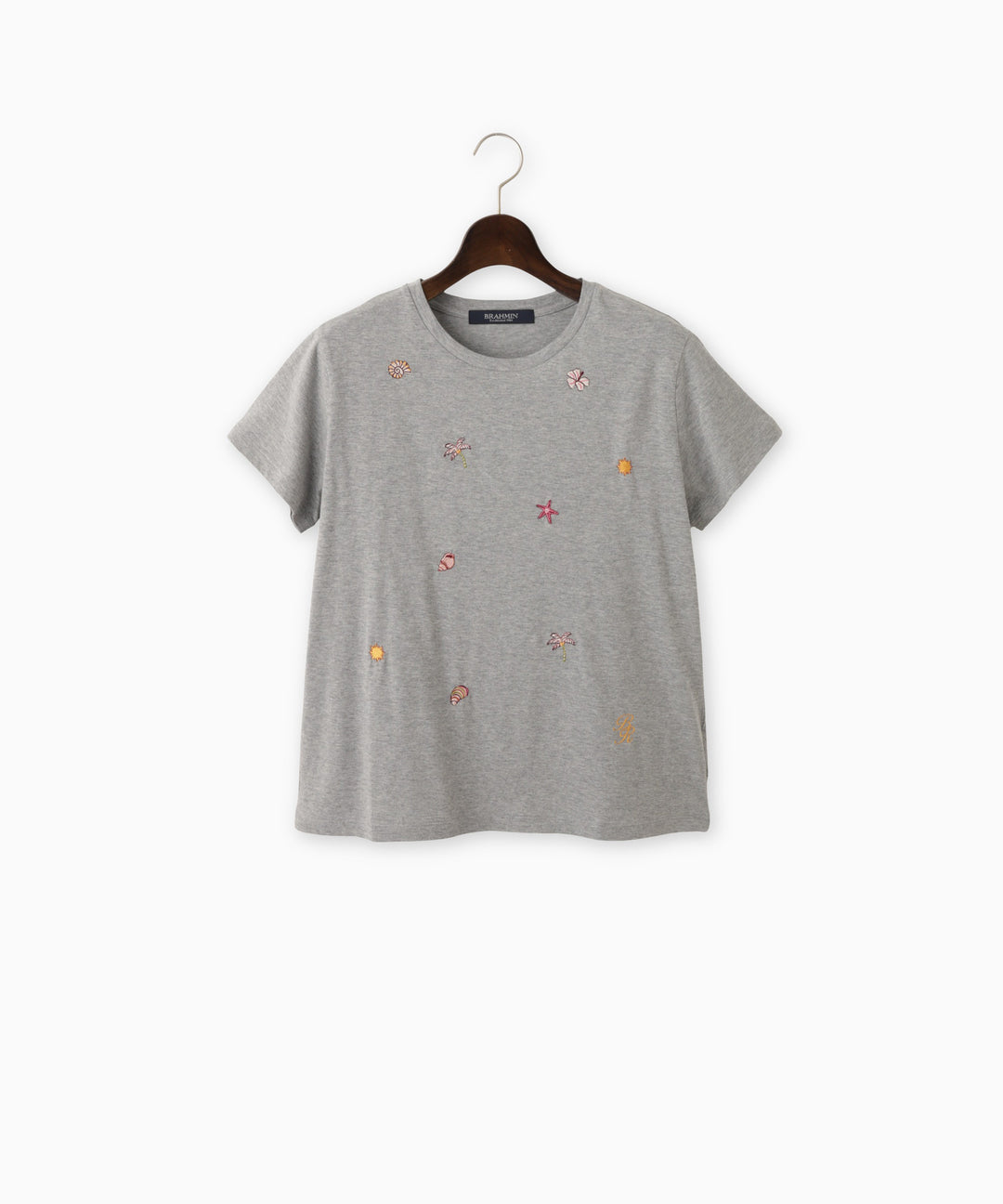 マリンモチーフ刺繍Tシャツ