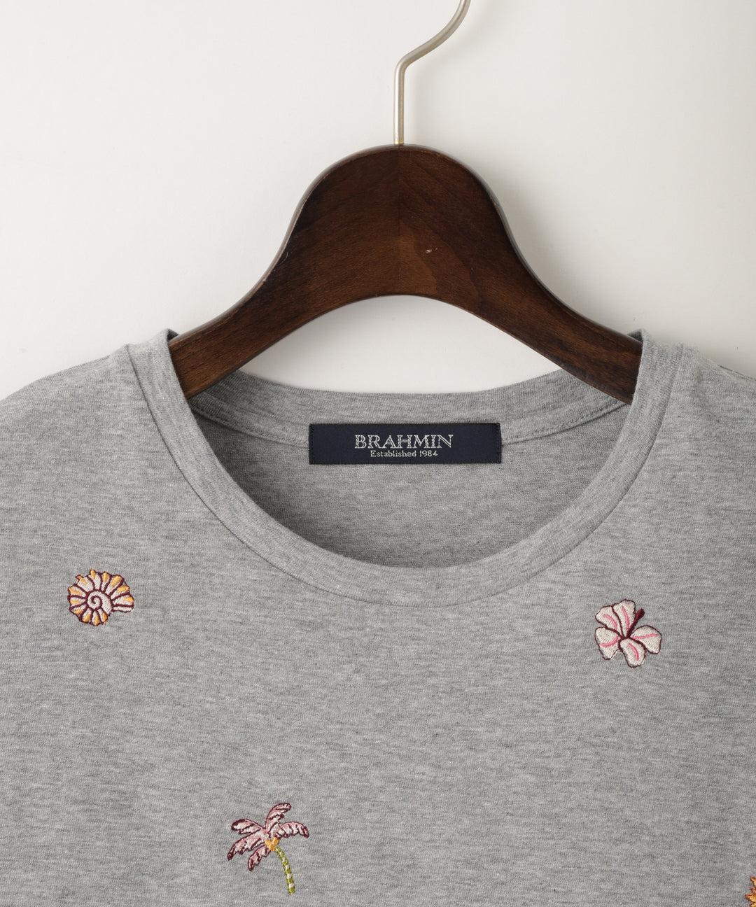 マリンモチーフ刺繍Tシャツ