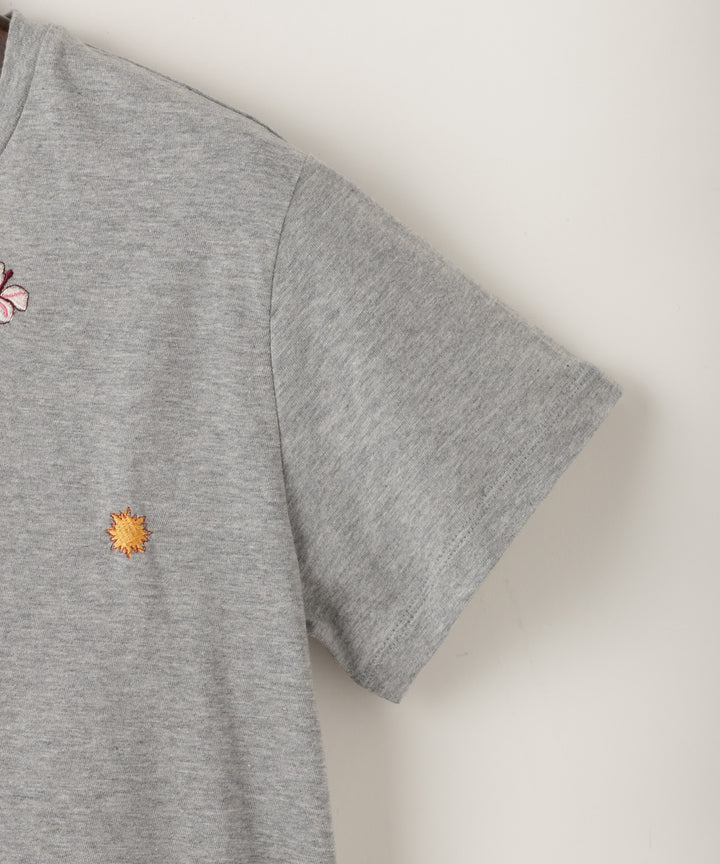 マリンモチーフ刺繍Tシャツ
