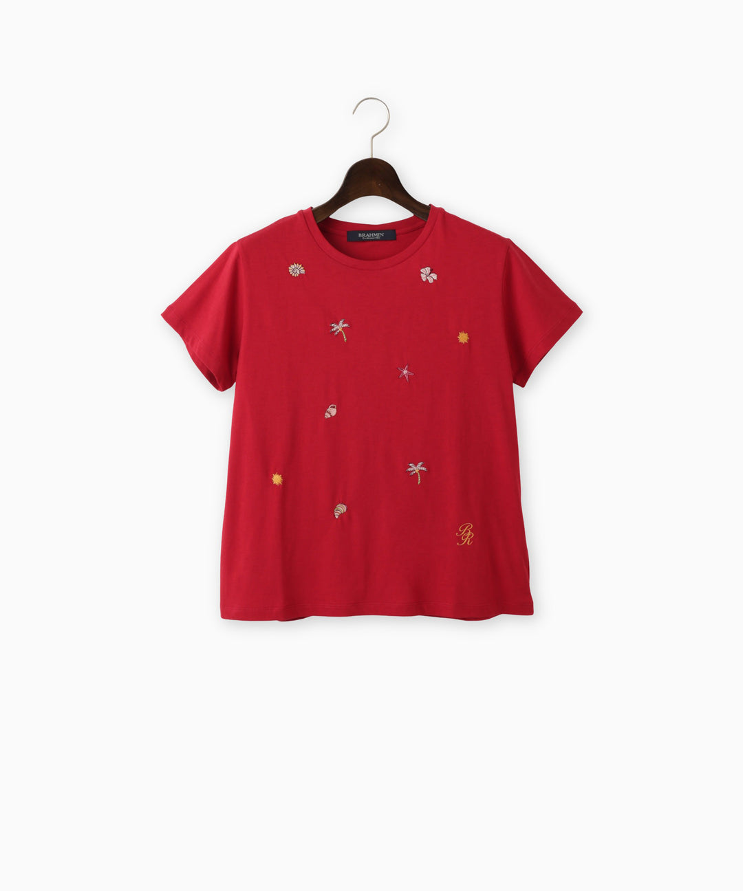 マリンモチーフ刺繍Tシャツ