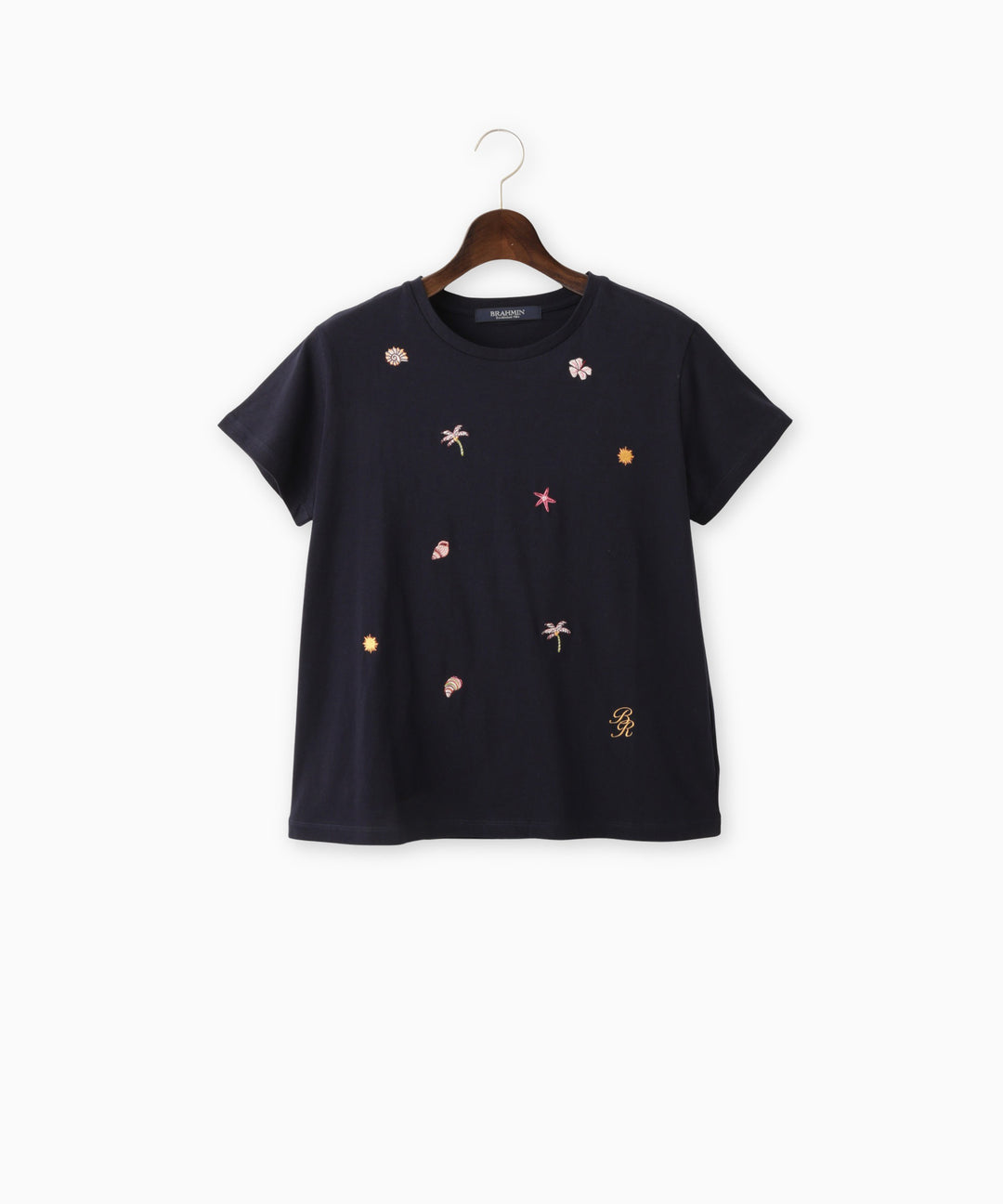 マリンモチーフ刺繍Tシャツ