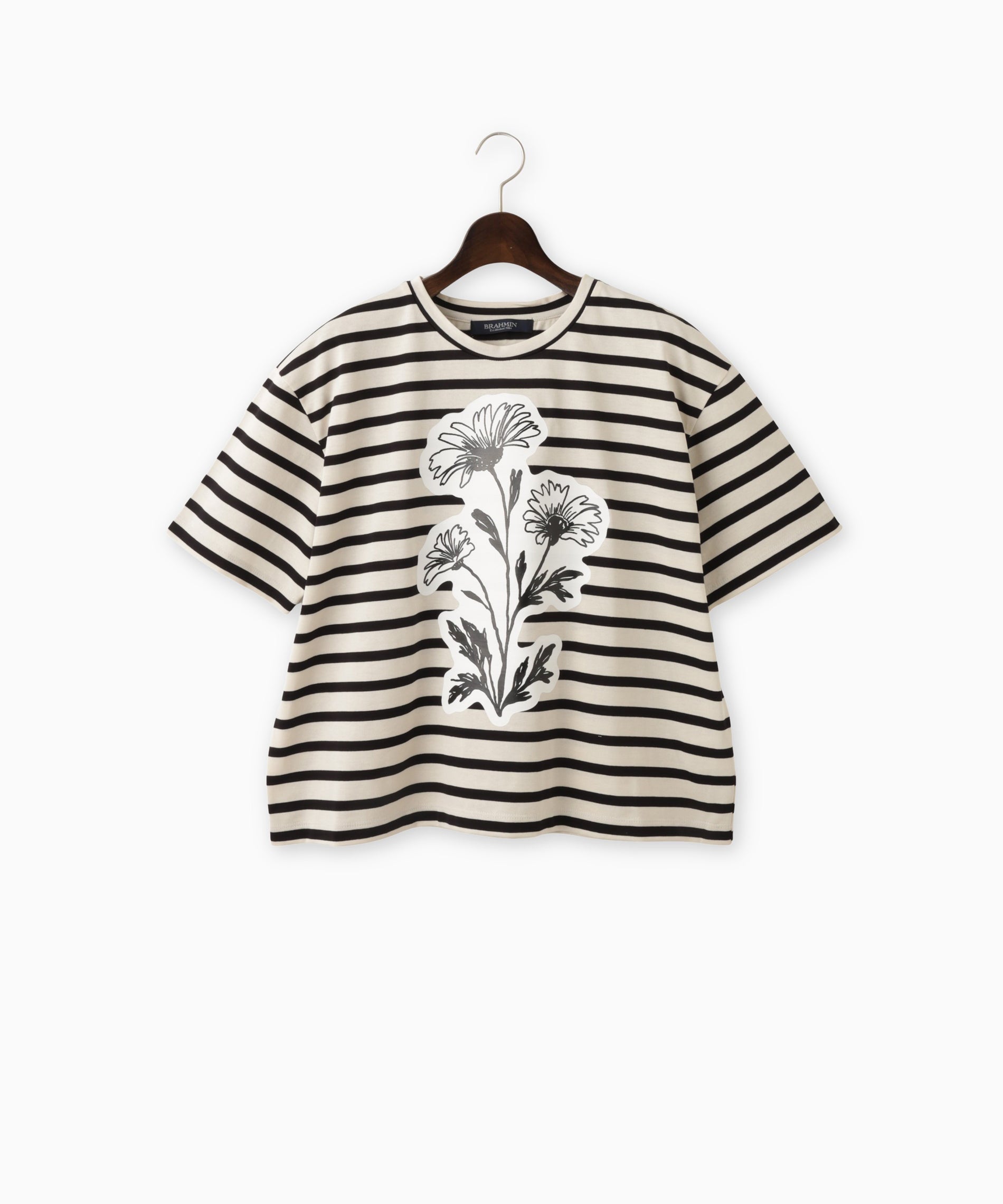 フラワープリントボーダーTシャツ – FACE SANS FARD