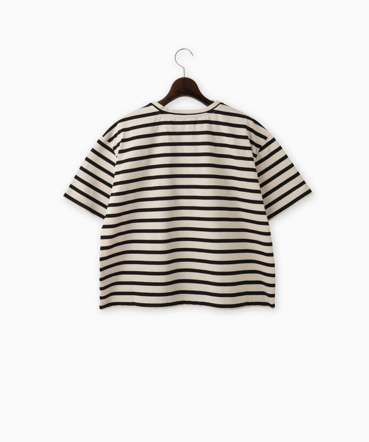 フラワープリントボーダーTシャツ