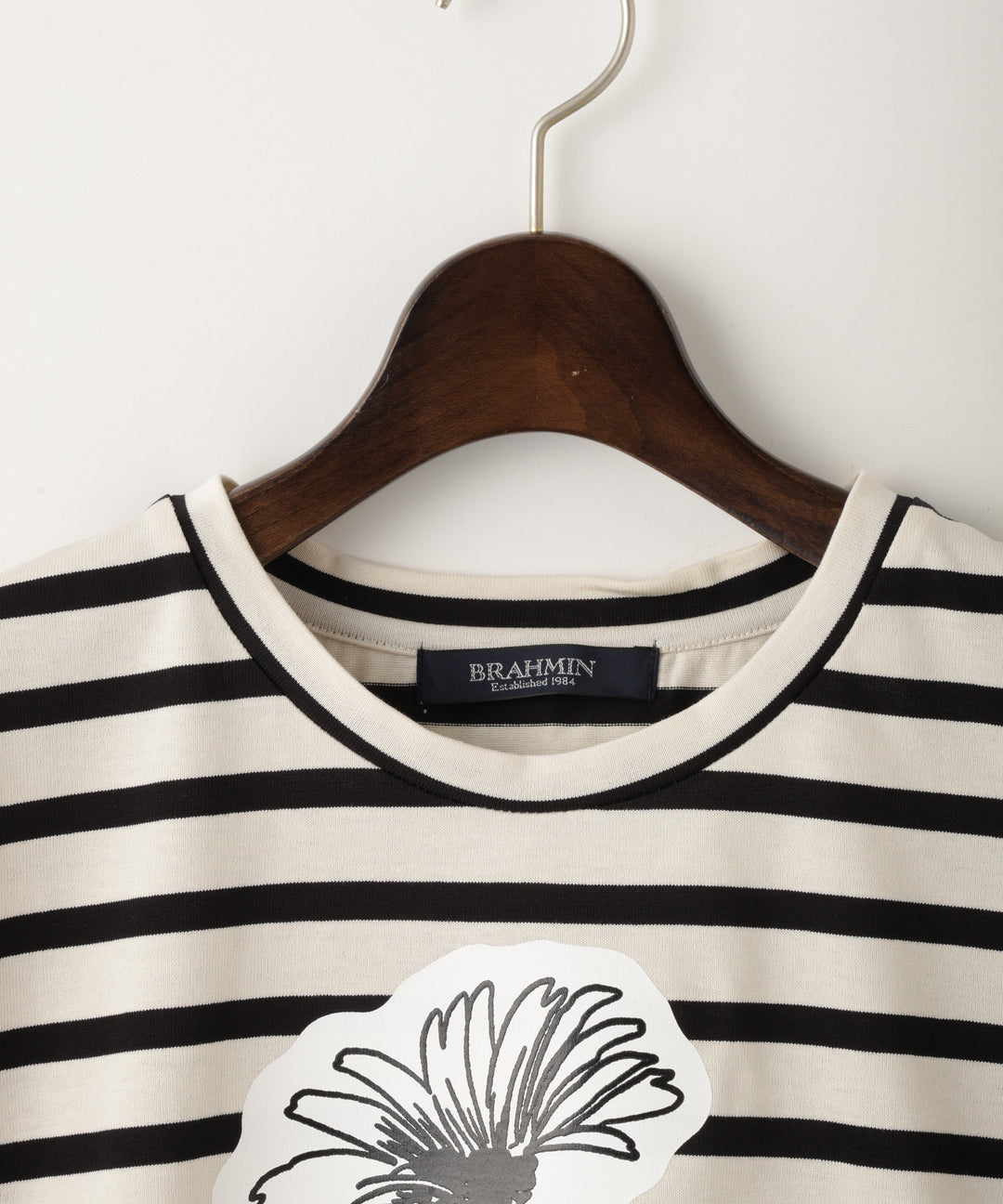 フラワープリントボーダーTシャツ