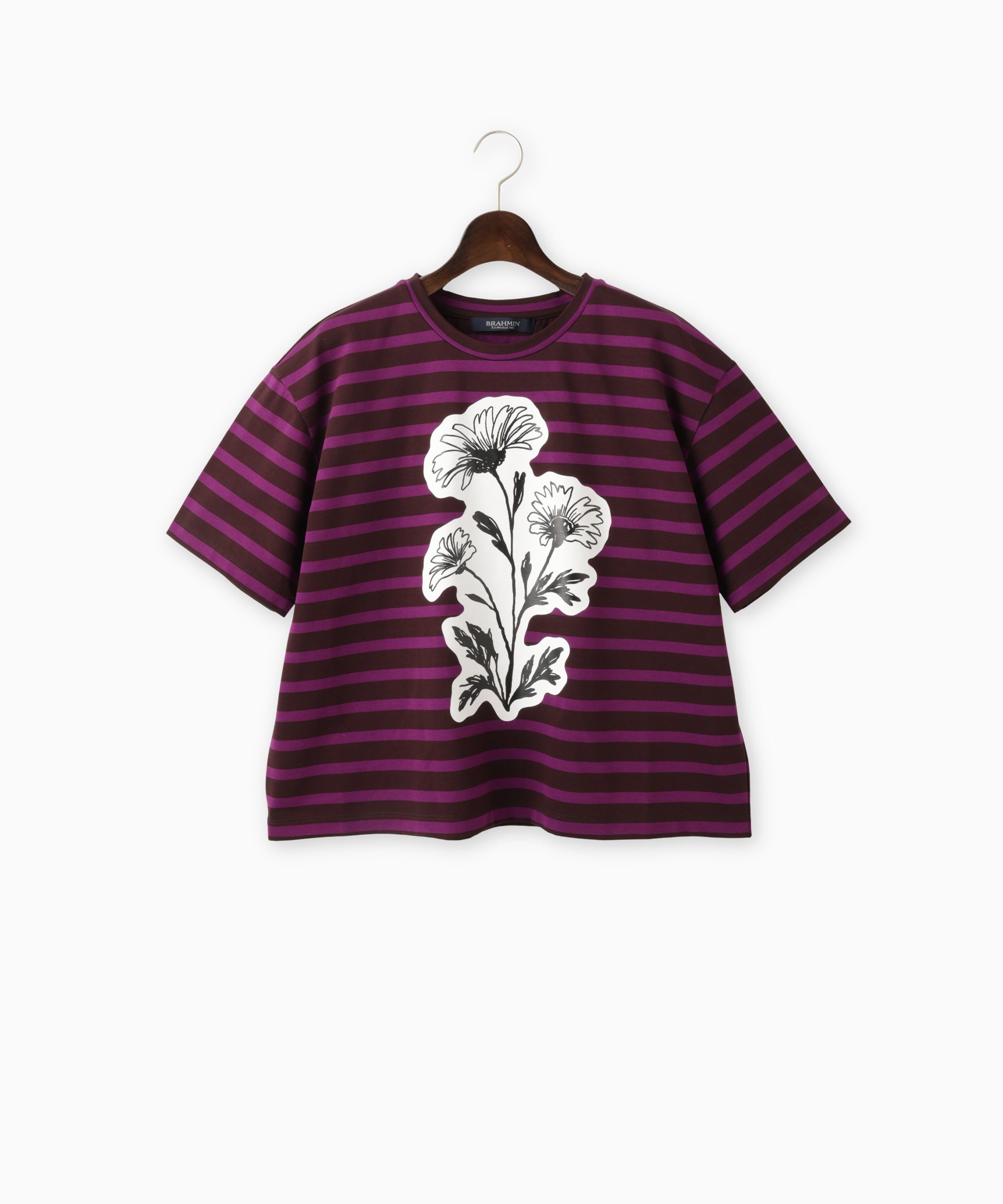 フラワープリントボーダーTシャツ – FACE SANS FARD