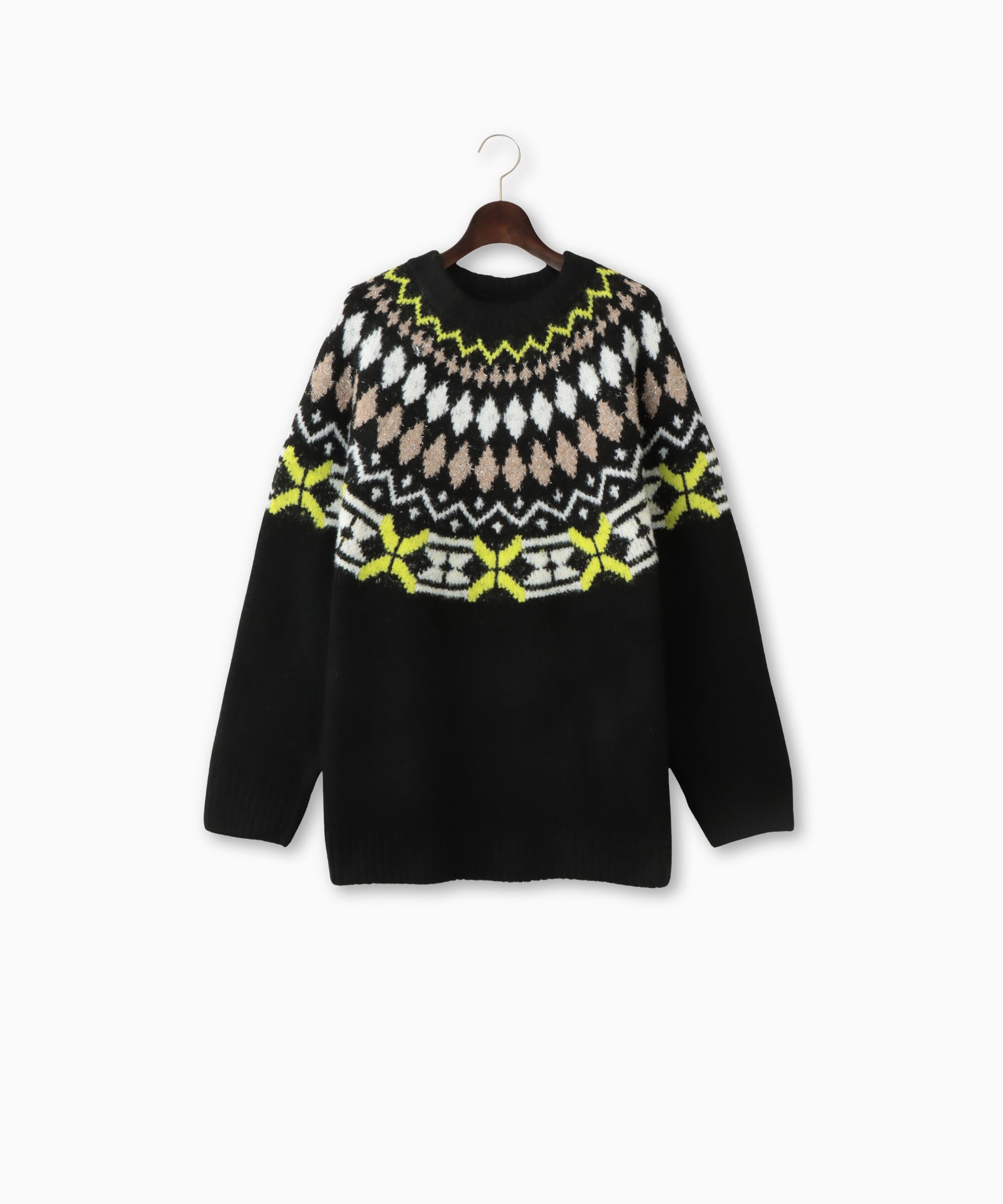 ラッセルノ ルチャマスクフラッグ ロゴ ニット セーター グリーン 5 未使用 ラッセルノ ルチャマスクフラッグ ロゴ ニット セーター