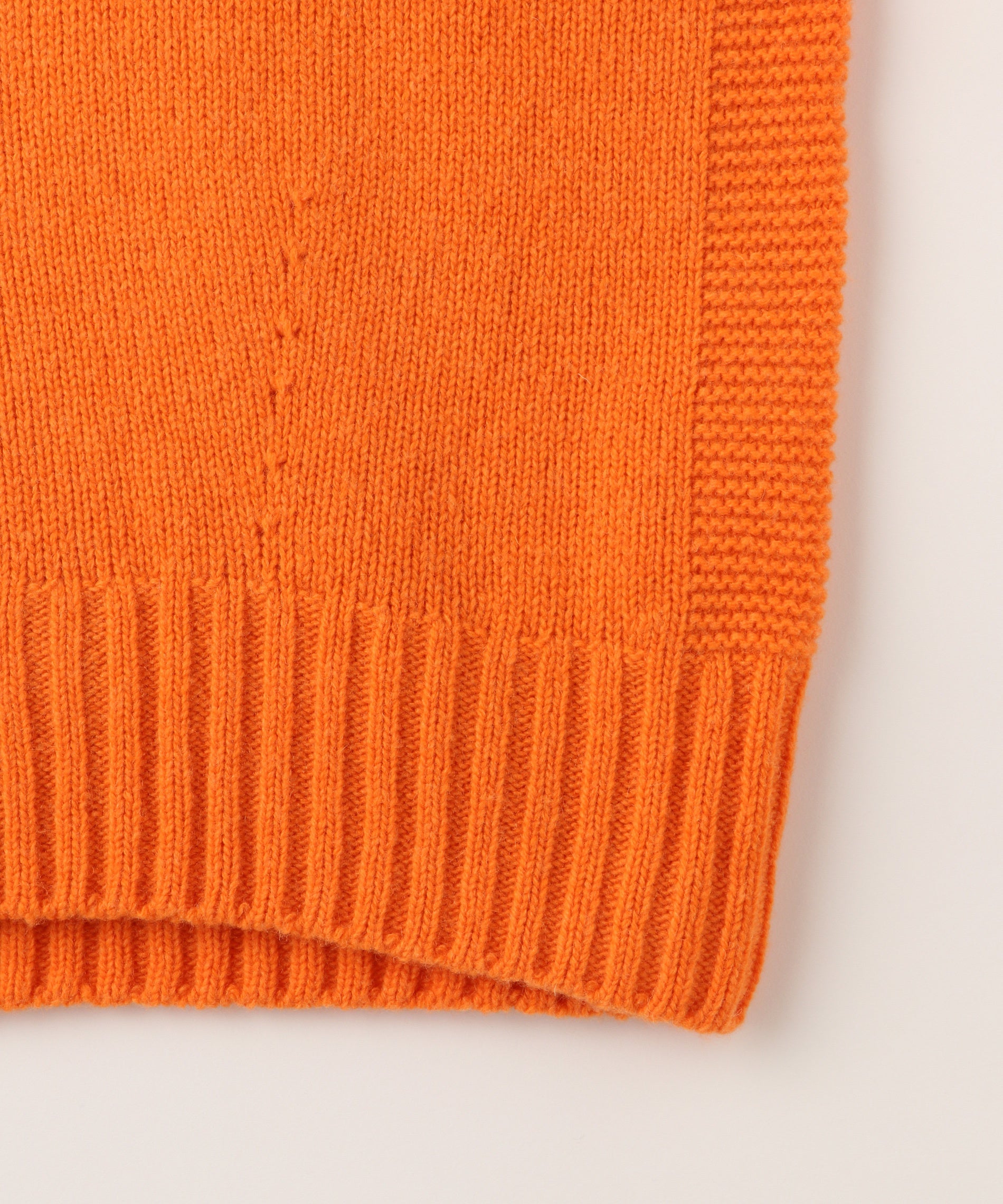 BoTT 星形パターン ニットセーター オレンジ ホールガーメントニット