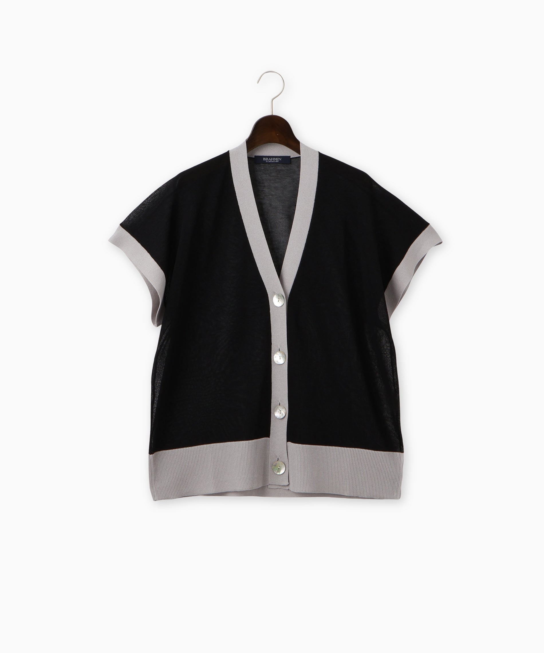 フレンチスリーブニットカーディガン – FACE SANS FARD