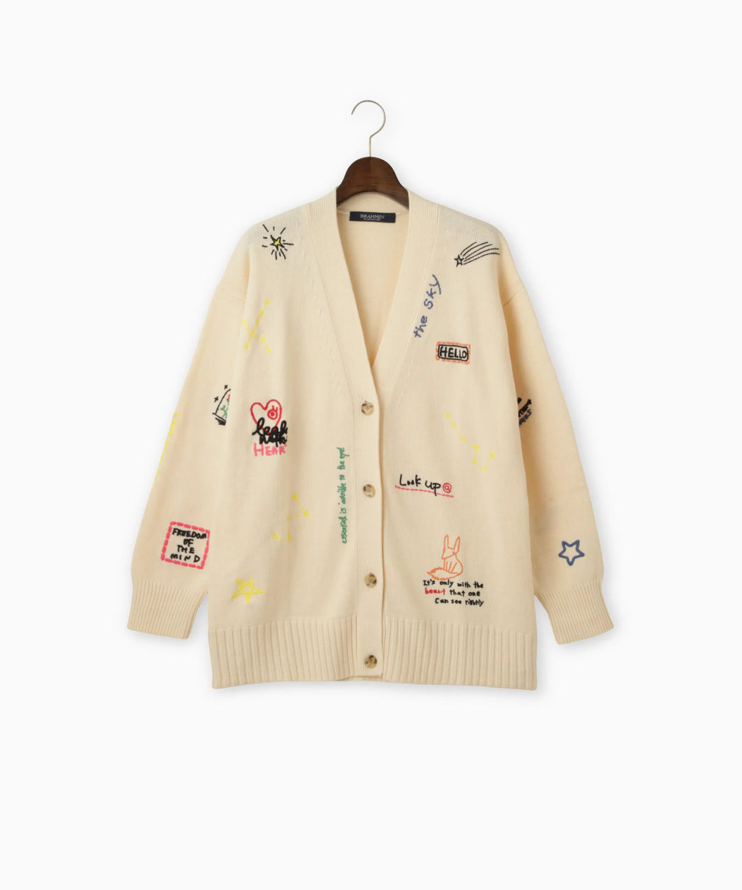 刺繍ロングカーディガン
