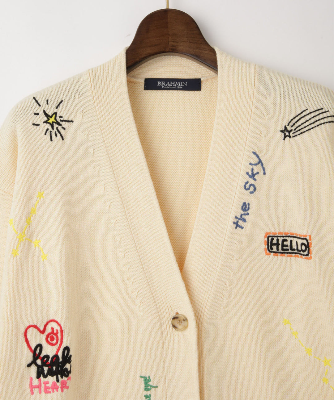 刺繍ロングカーディガン