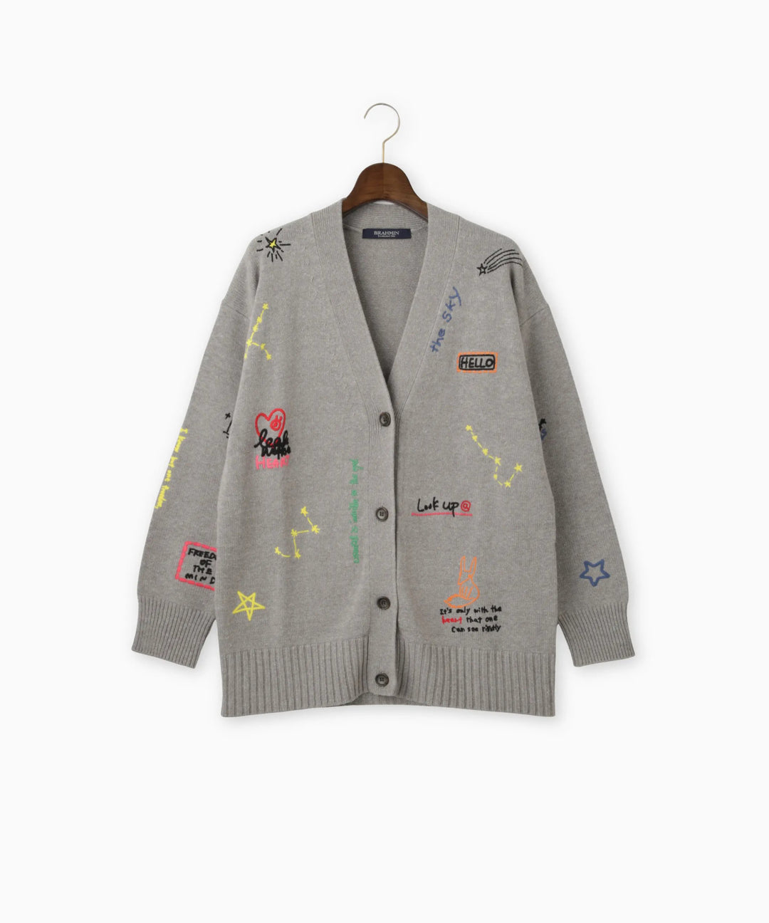 刺繍ロングカーディガン