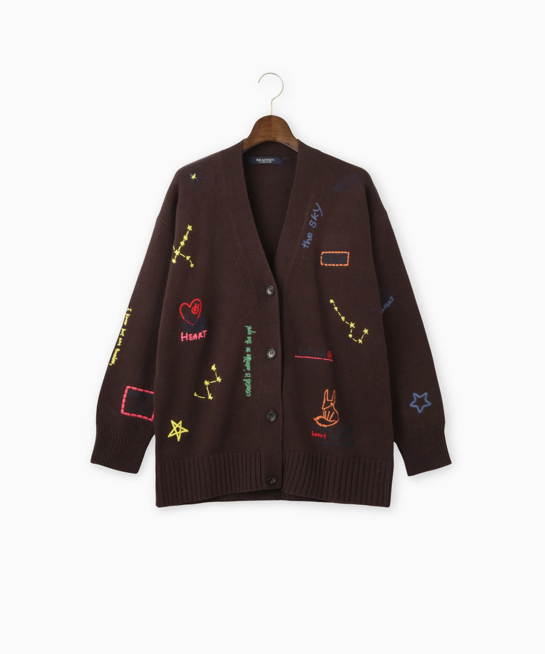 刺繍ロングカーディガン