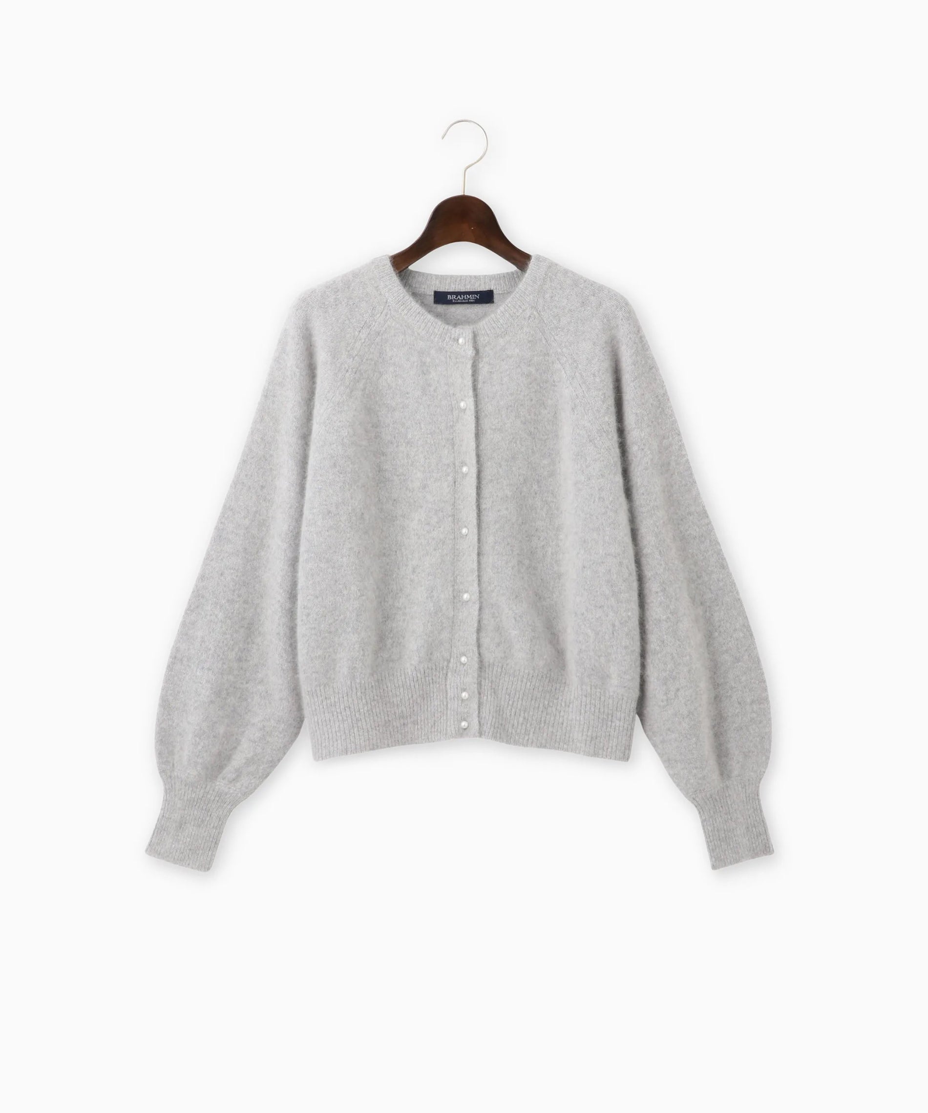 フォックス混コンパクトパールカーディガン – FACE SANS FARD