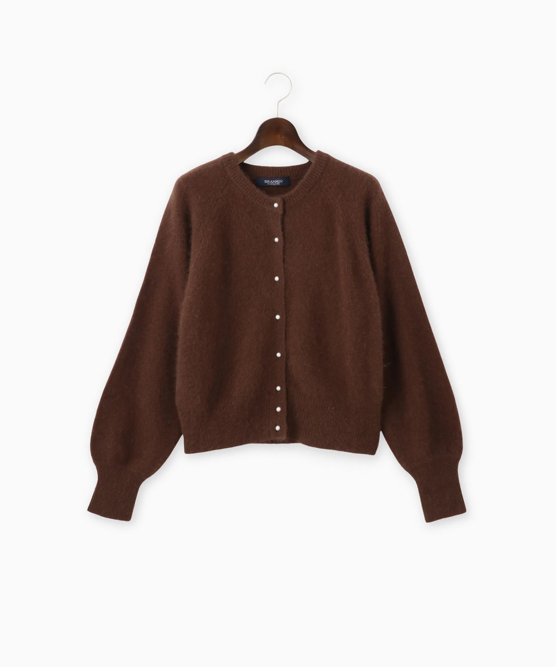 フォックス混コンパクトパールカーディガン – FACE SANS FARD
