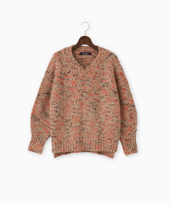 カラーネップニット