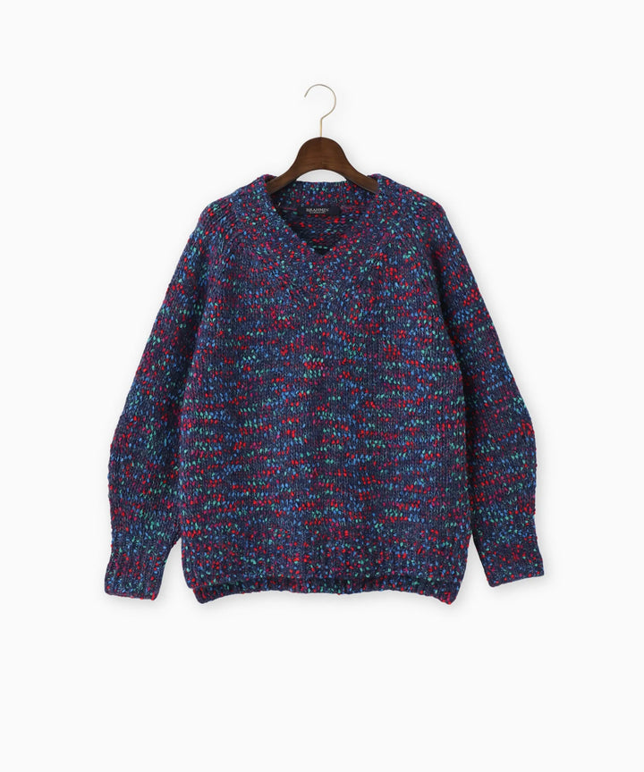 カラーネップニット