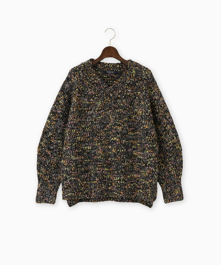 カラーネップニット