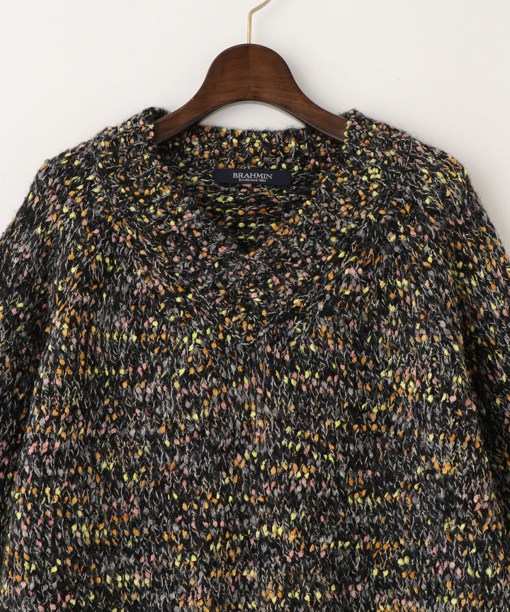 カラーネップニット