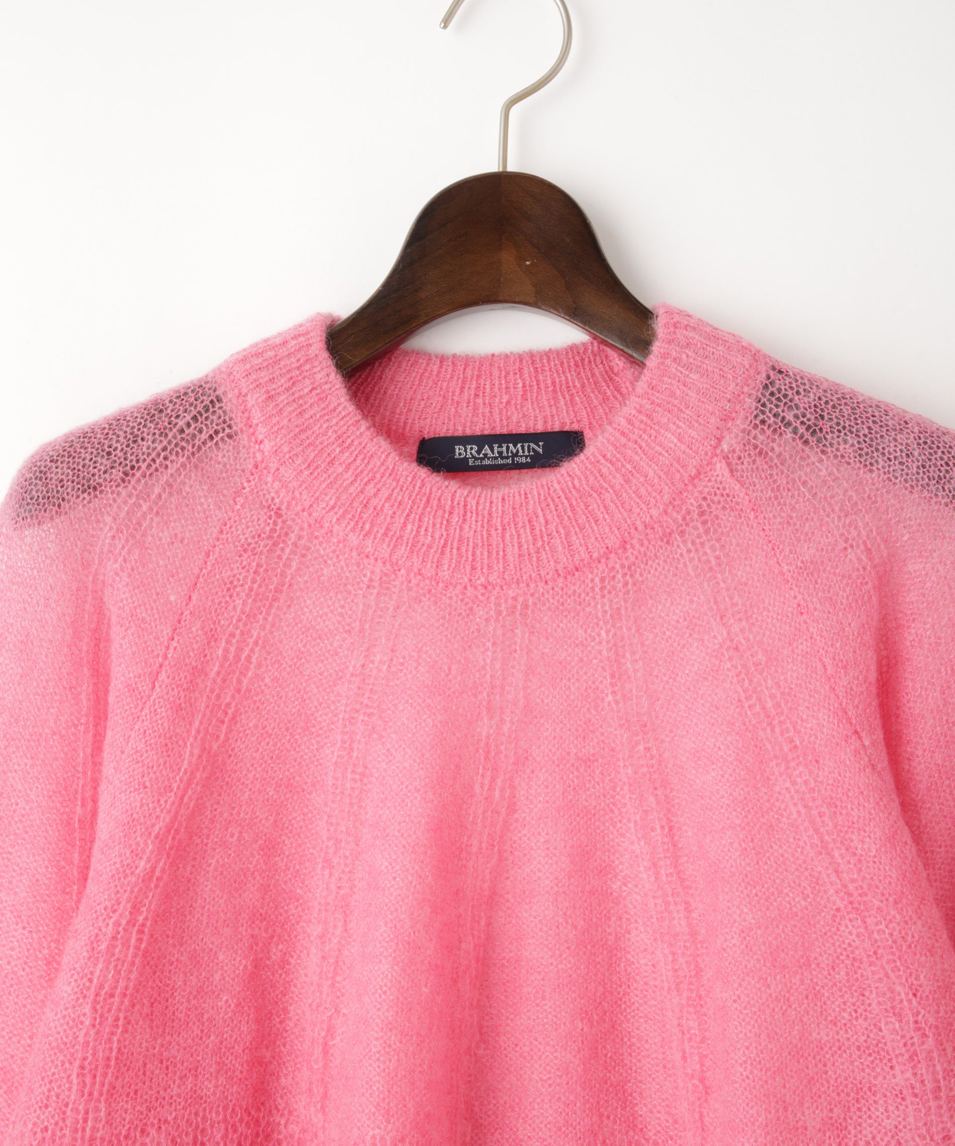 M.&KYOKO　キッドモヘアニット ふわふわモヘアのニットが完成しました。 歳を重ねてもピンクが着たい