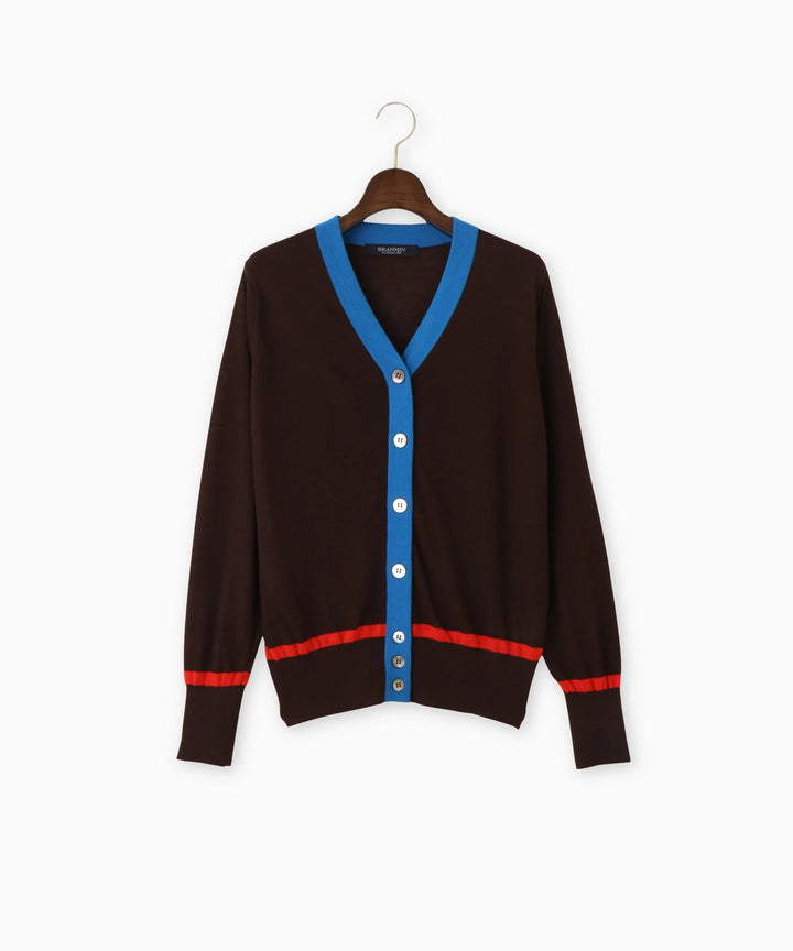 Vネックカラーニットカーディガン