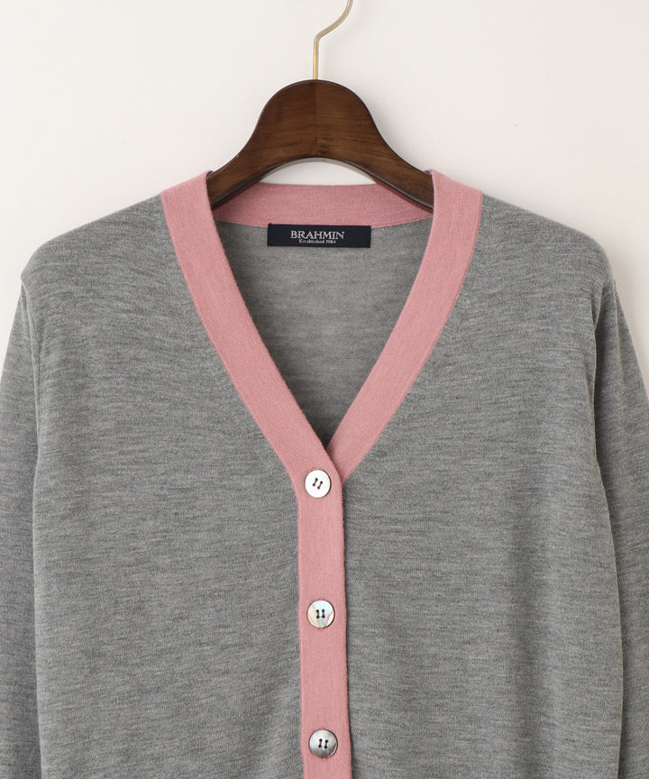 Vネックカラーニットカーディガン