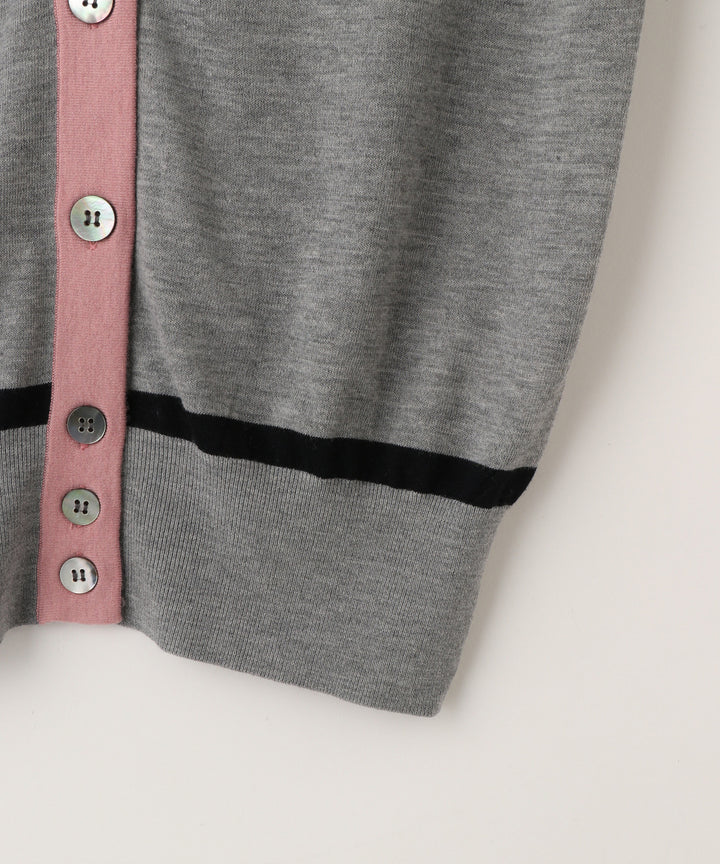 Vネックカラーニットカーディガン