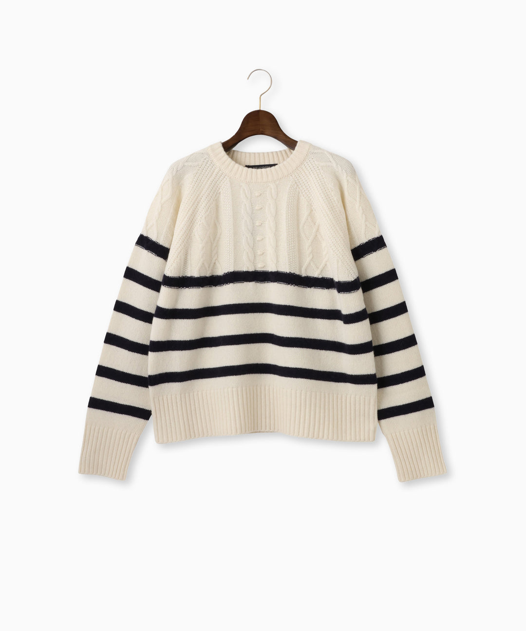 ボーダーミックスショートニット