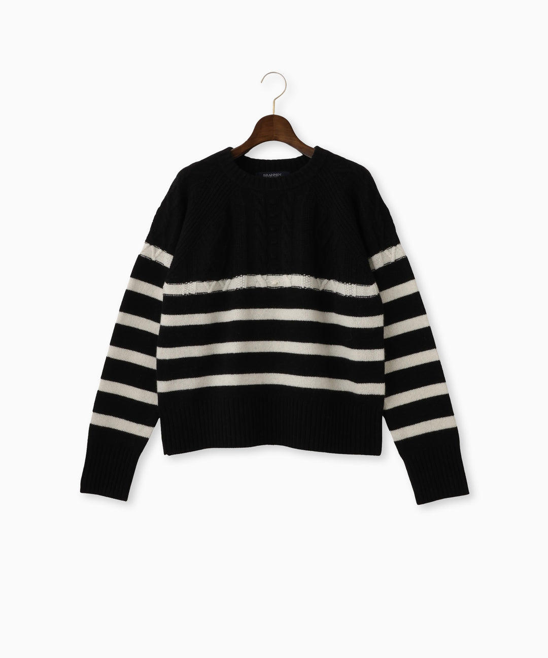 ボーダーミックスショートニット