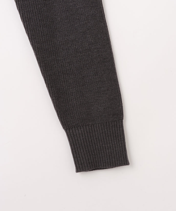 衿付きカラーラインニット