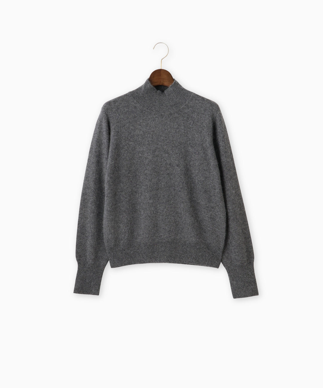 ラクーン混ハイネックニット