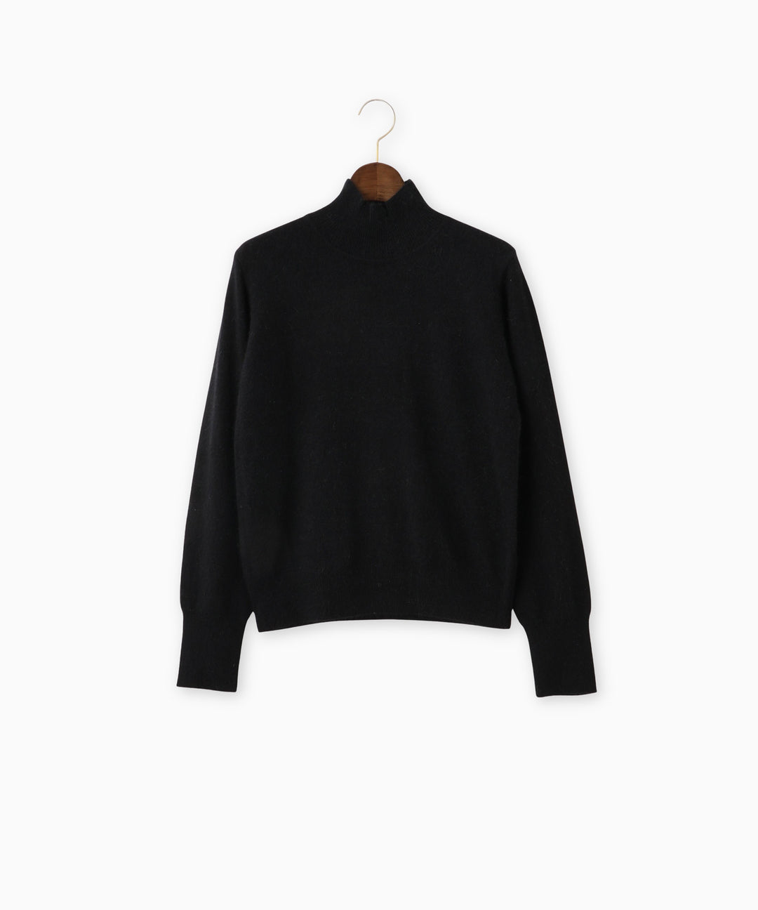 ラクーン混ハイネックニット