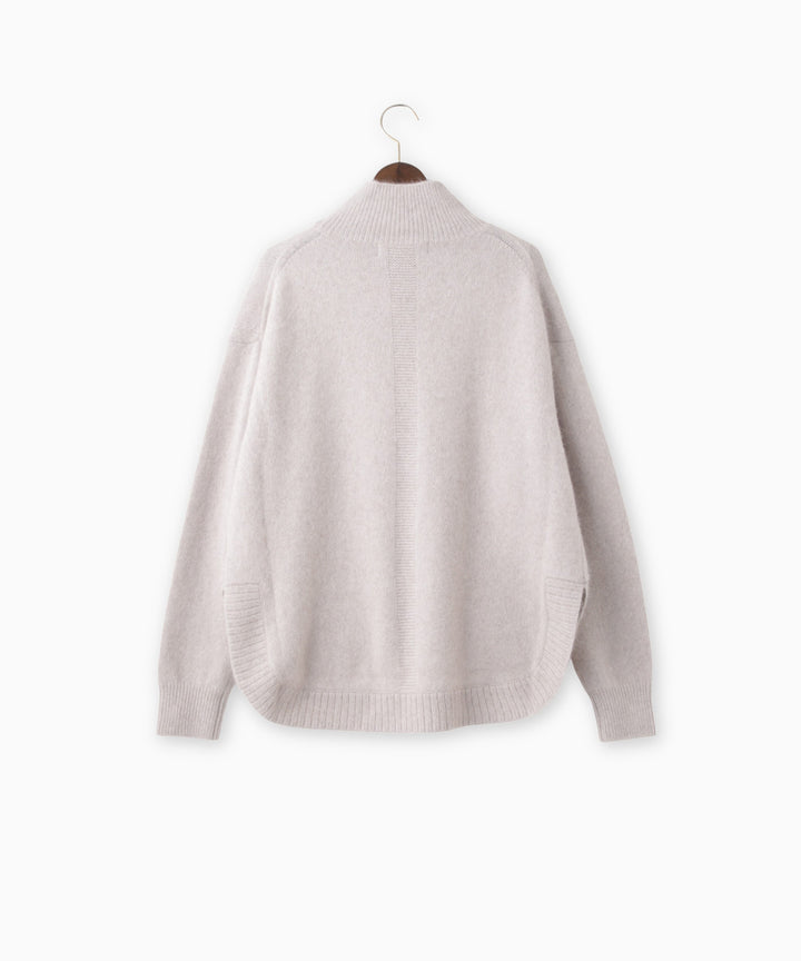 FOX混ラウンドヘムニットプルオーバー