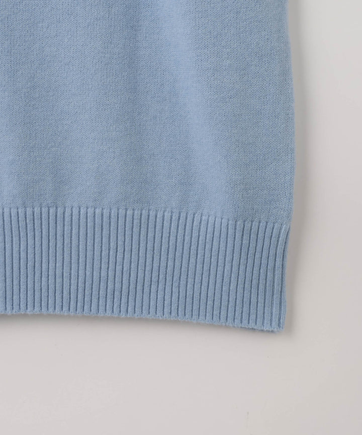 配色デザインハイネックニット