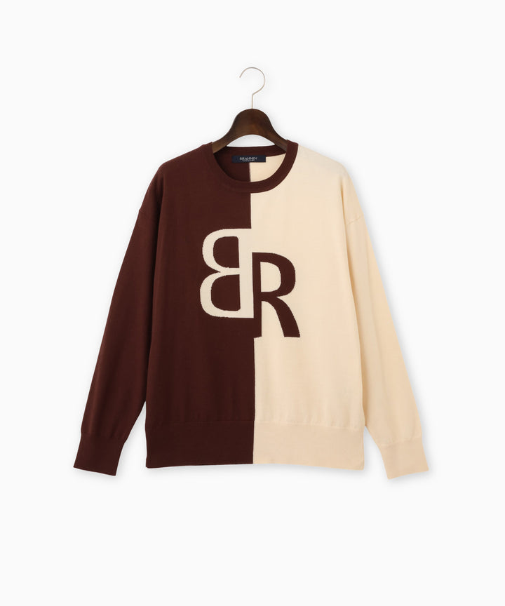 BRロゴインターシャニットプルオーバー