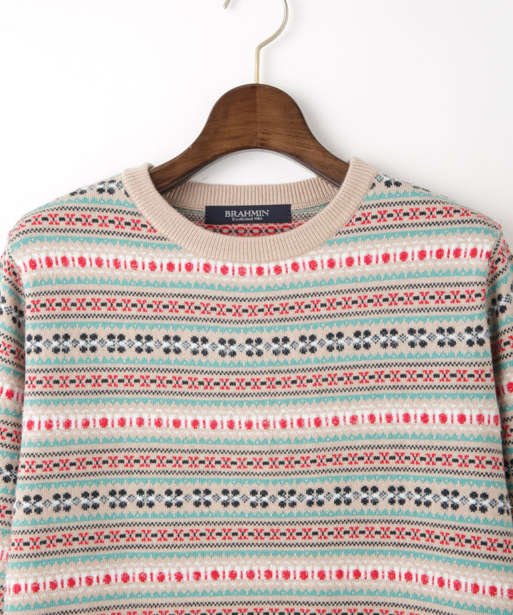 ポップカラーフェアアイルショートニット