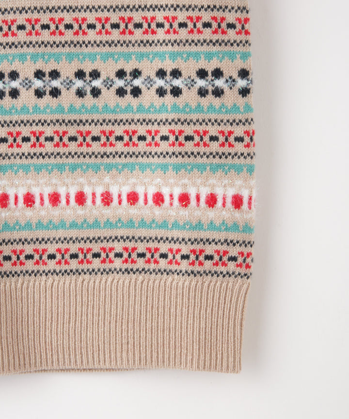 ポップカラーフェアアイルショートニット