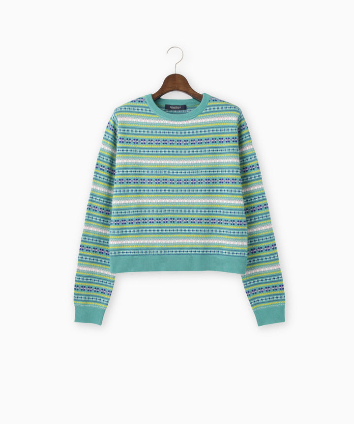 ポップカラーフェアアイルショートニット