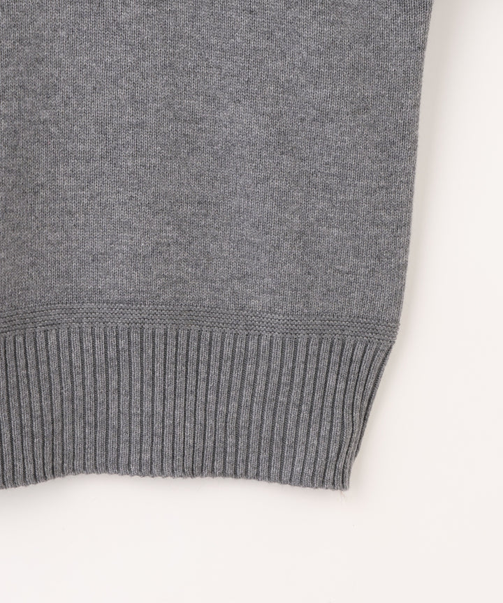 袖ファーベーシックニット