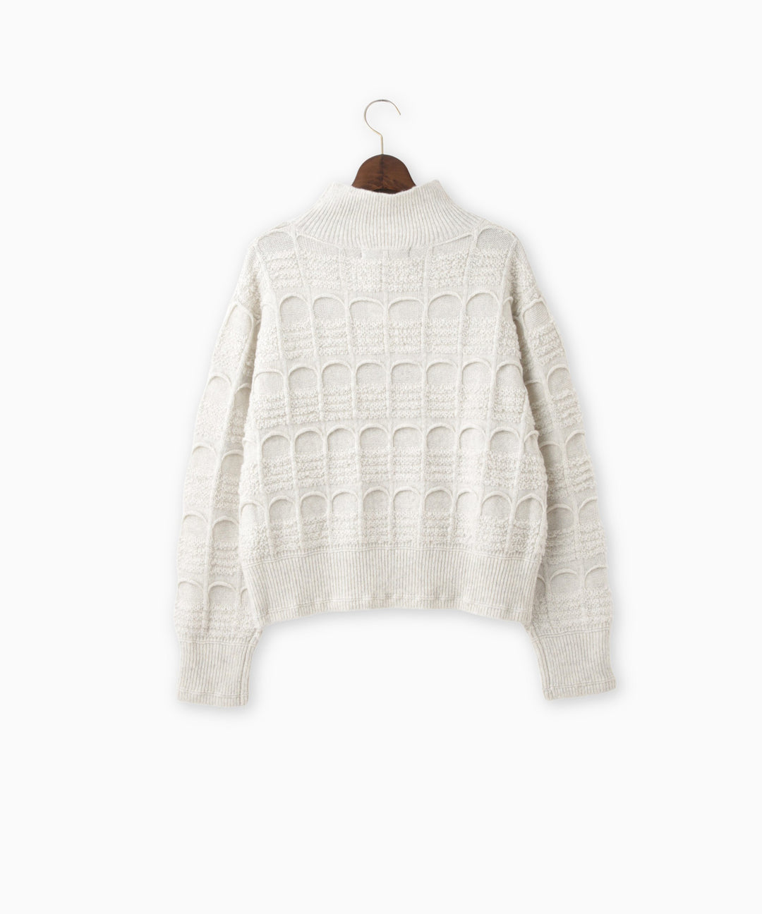 2色杢アーチ柄ショートニット