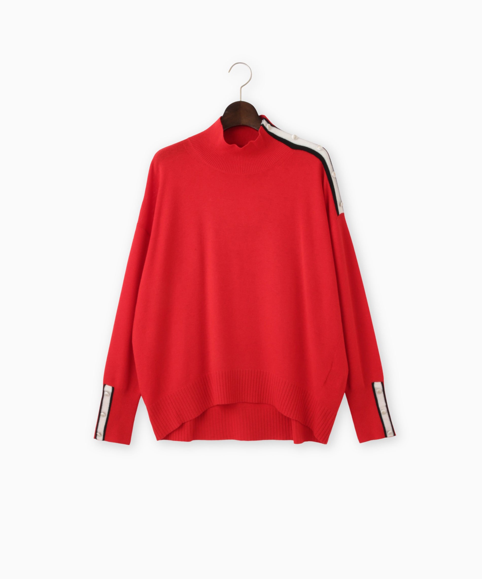 ラインテープスタンドネックニット – FACE SANS FARD