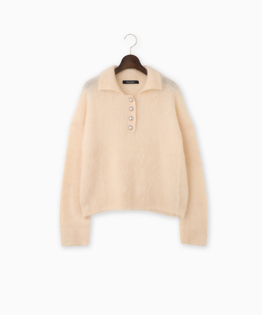 襟付きリラックスプルオーバー