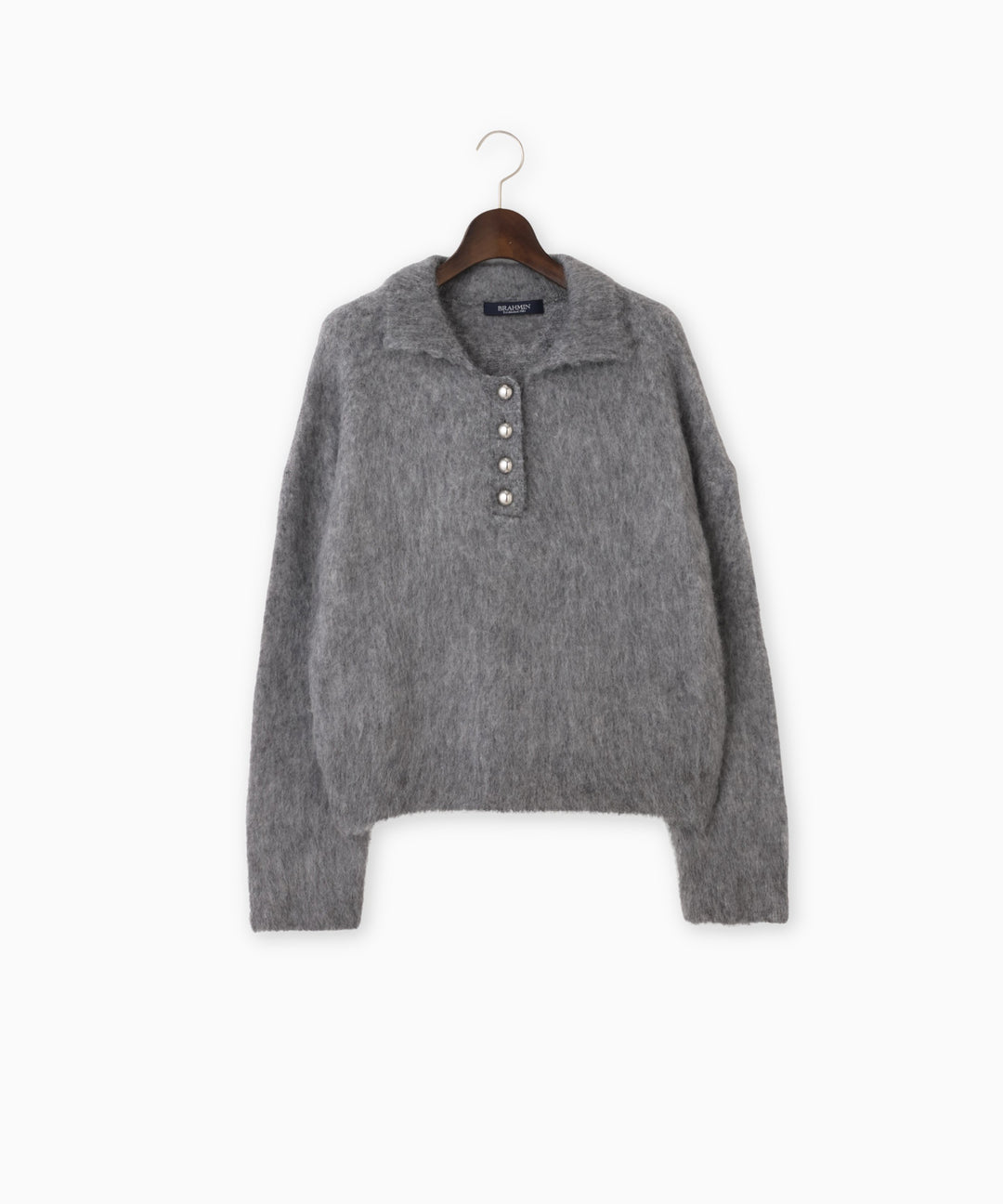 襟付きリラックスプルオーバー