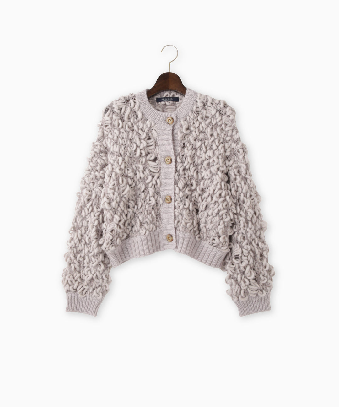 ハンドニットボリュームショートカーディガン