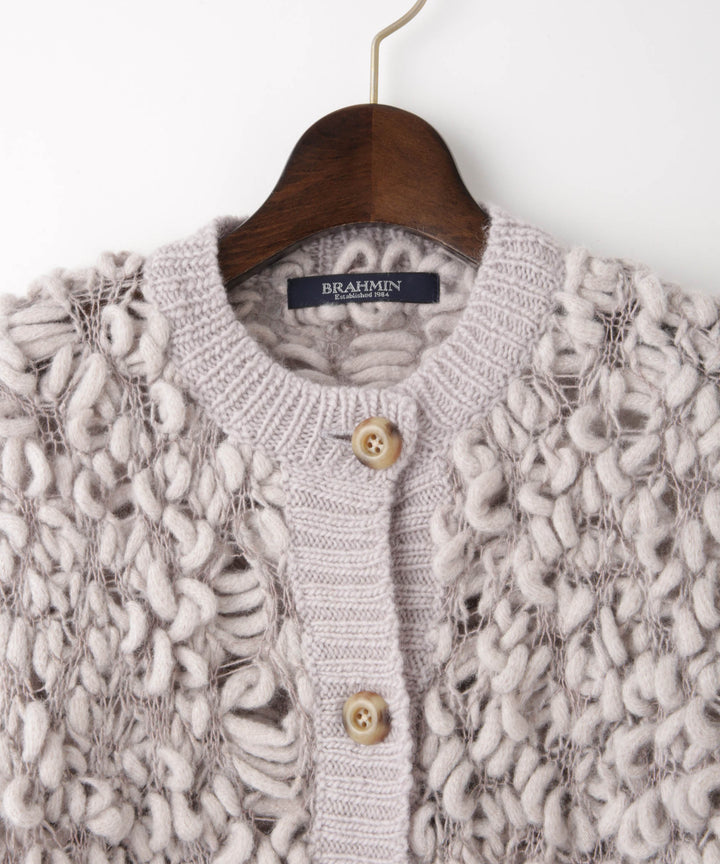 ハンドニットボリュームショートカーディガン