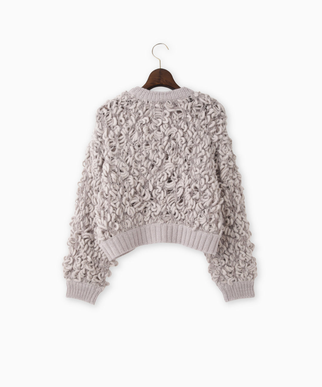 ハンドニットボリュームショートカーディガン