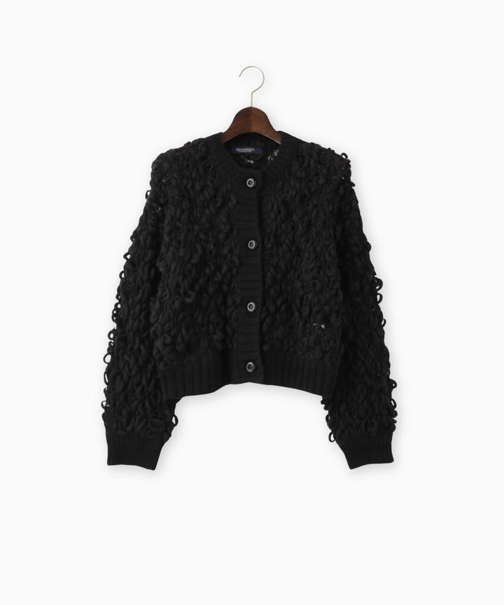 ハンドニットボリュームショートカーディガン